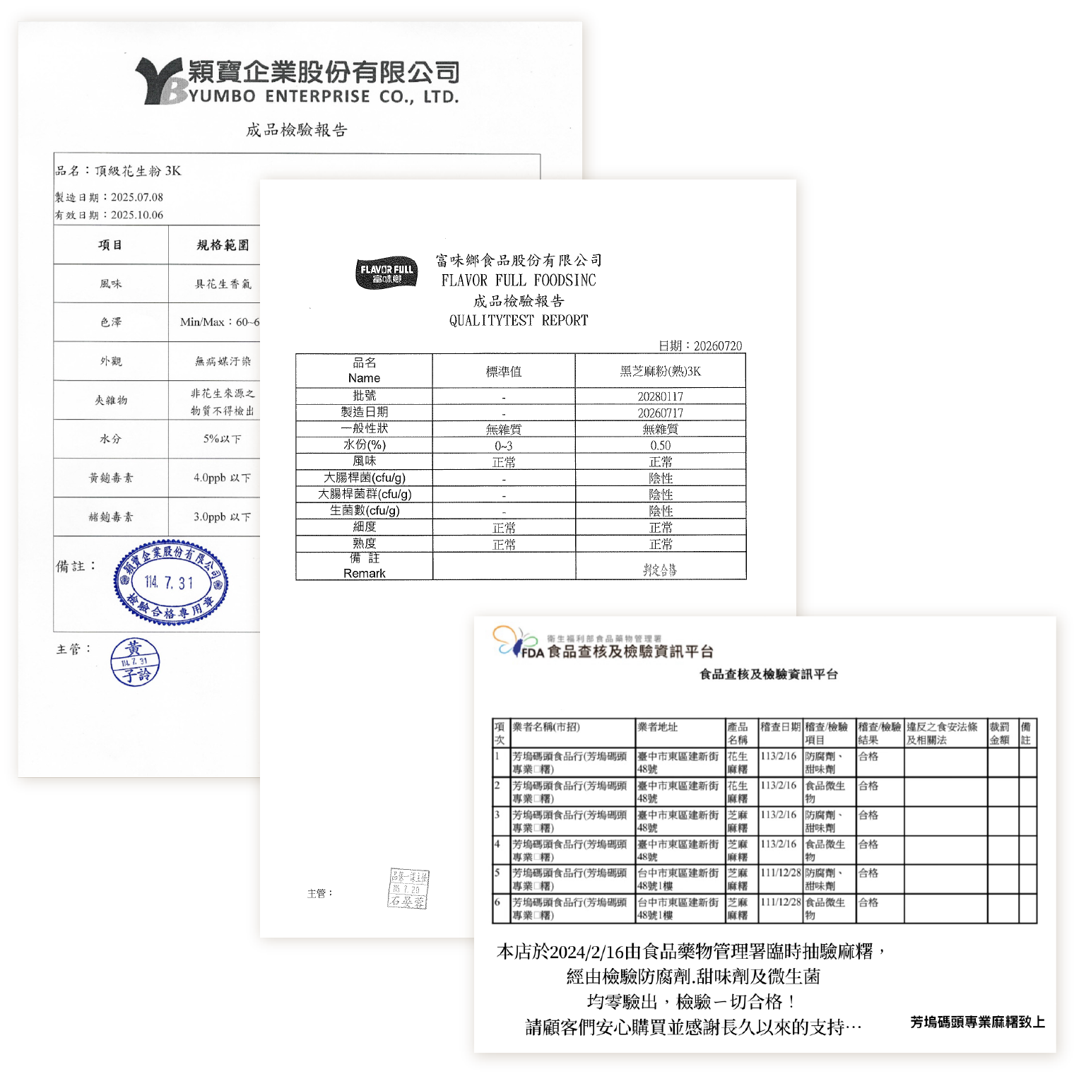 檢驗資訊